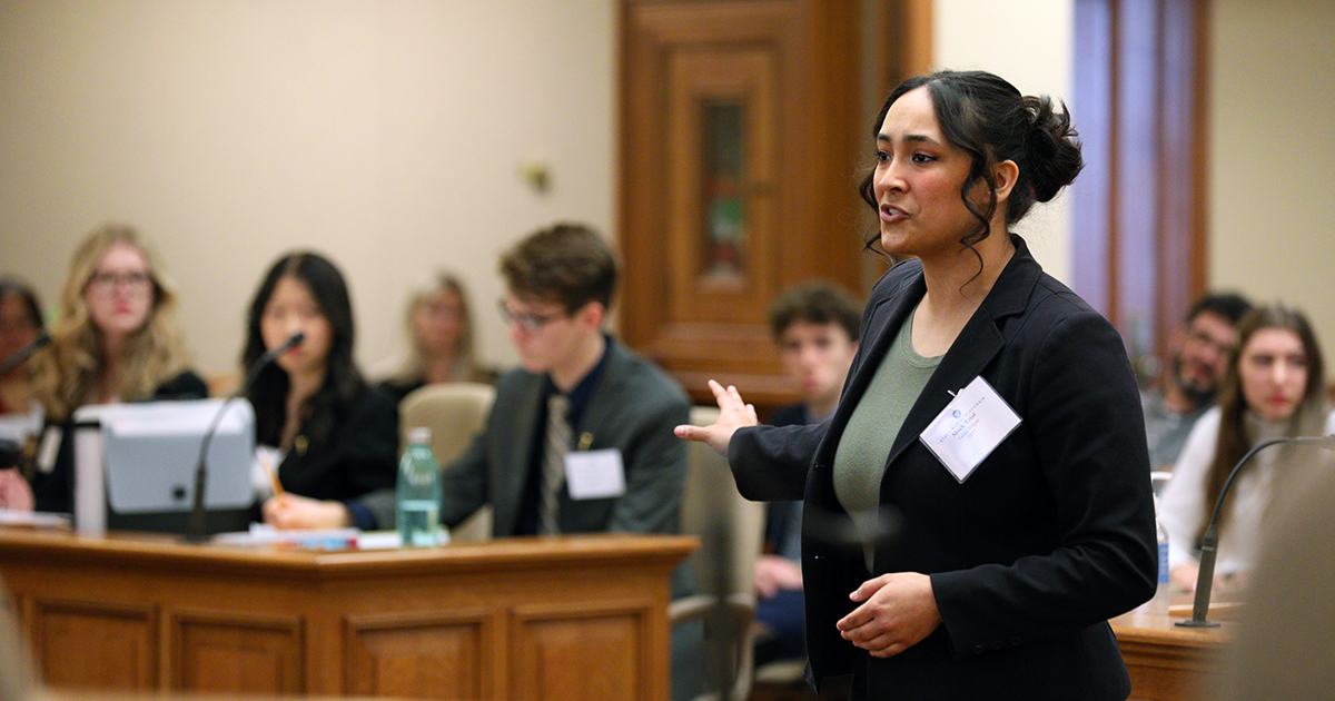 Talani Silpao at 2023 Wisconsin High School Mock Trial Program