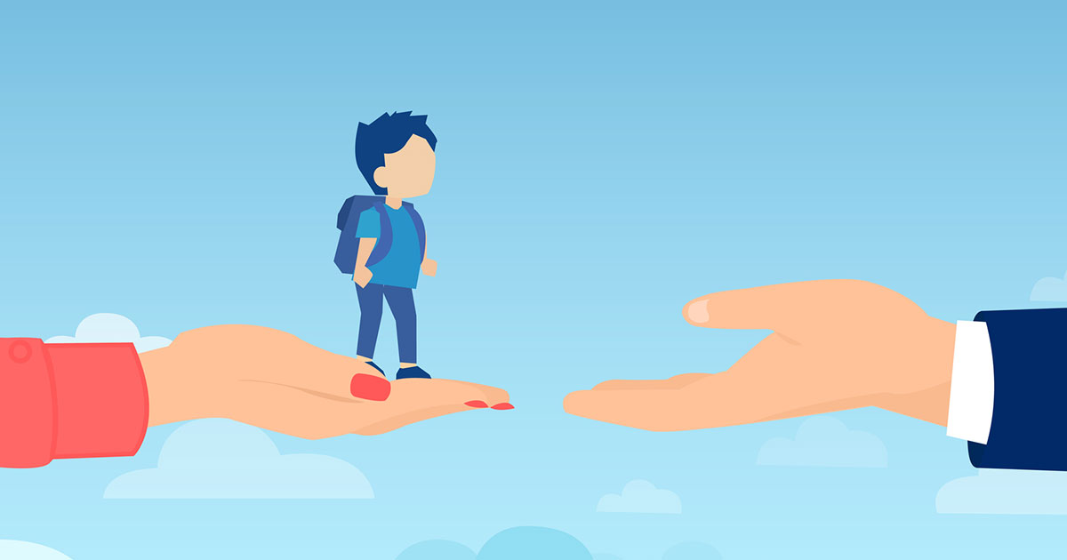 hands in the sky exchanging child