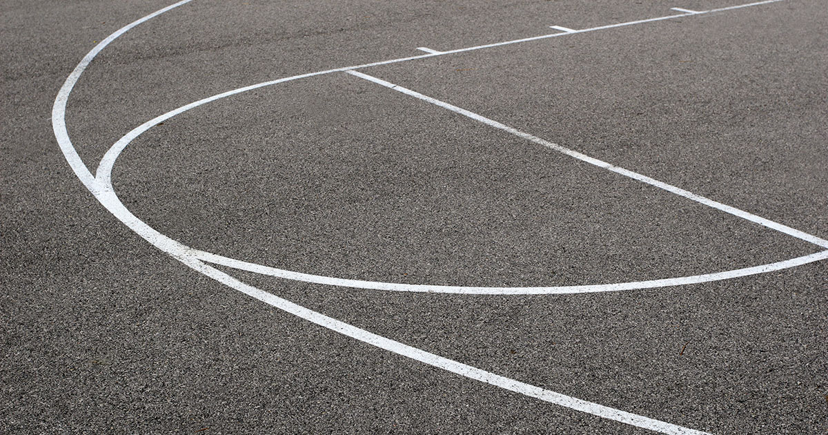 three-point basketball line