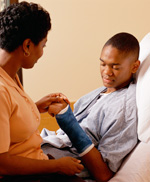broken arm in hospital