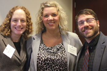 Secretary Sherry Coley, with board members Deanne Koll and Charles Stertz.