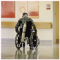 elderly man in wheelchair