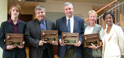 Bill Lueders, Robert Zintara, Andy Hall and Dee J. Hall, and Michelle Behnke