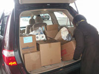 Unloading donation