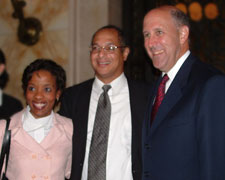 Michelle Behnke, Justice Louis Butler, and Gov. Jim Doyle