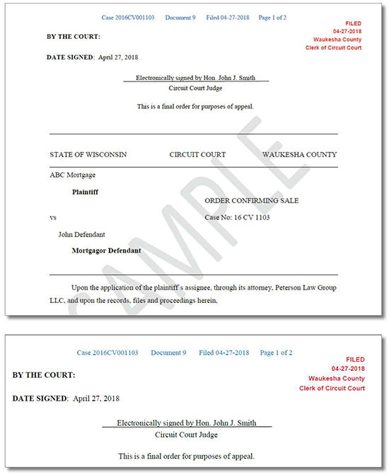 Signature and Cover Page Examples